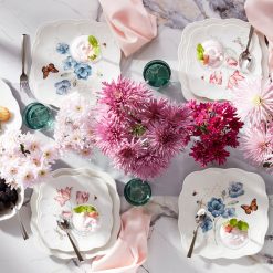 Alternative view of Lenox Premium Butterfly Meadow Square Dinner Plates, Set of 4
