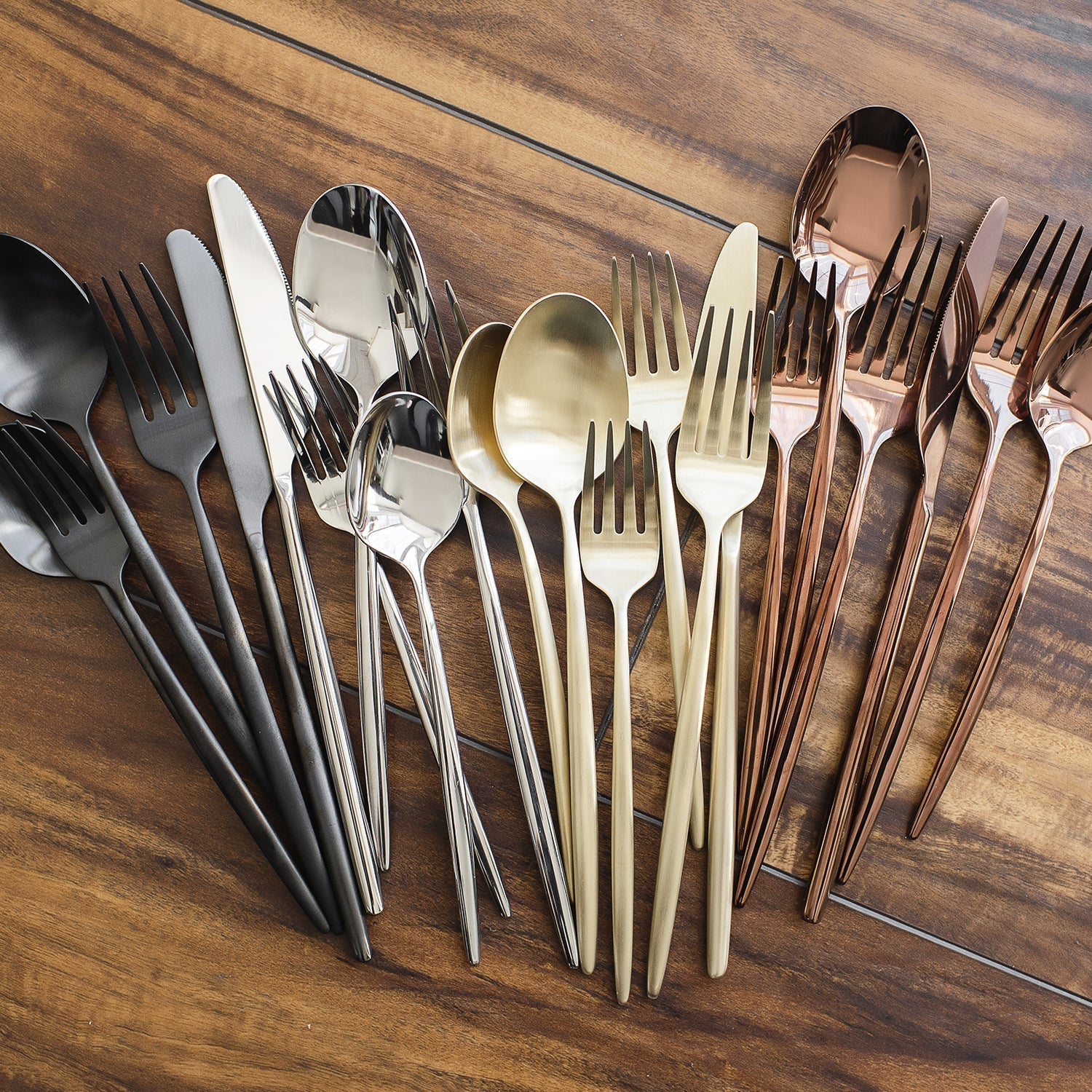 Lenox Premium Gaze Copper Mirror 20-Piece Flatware Set - Image 4