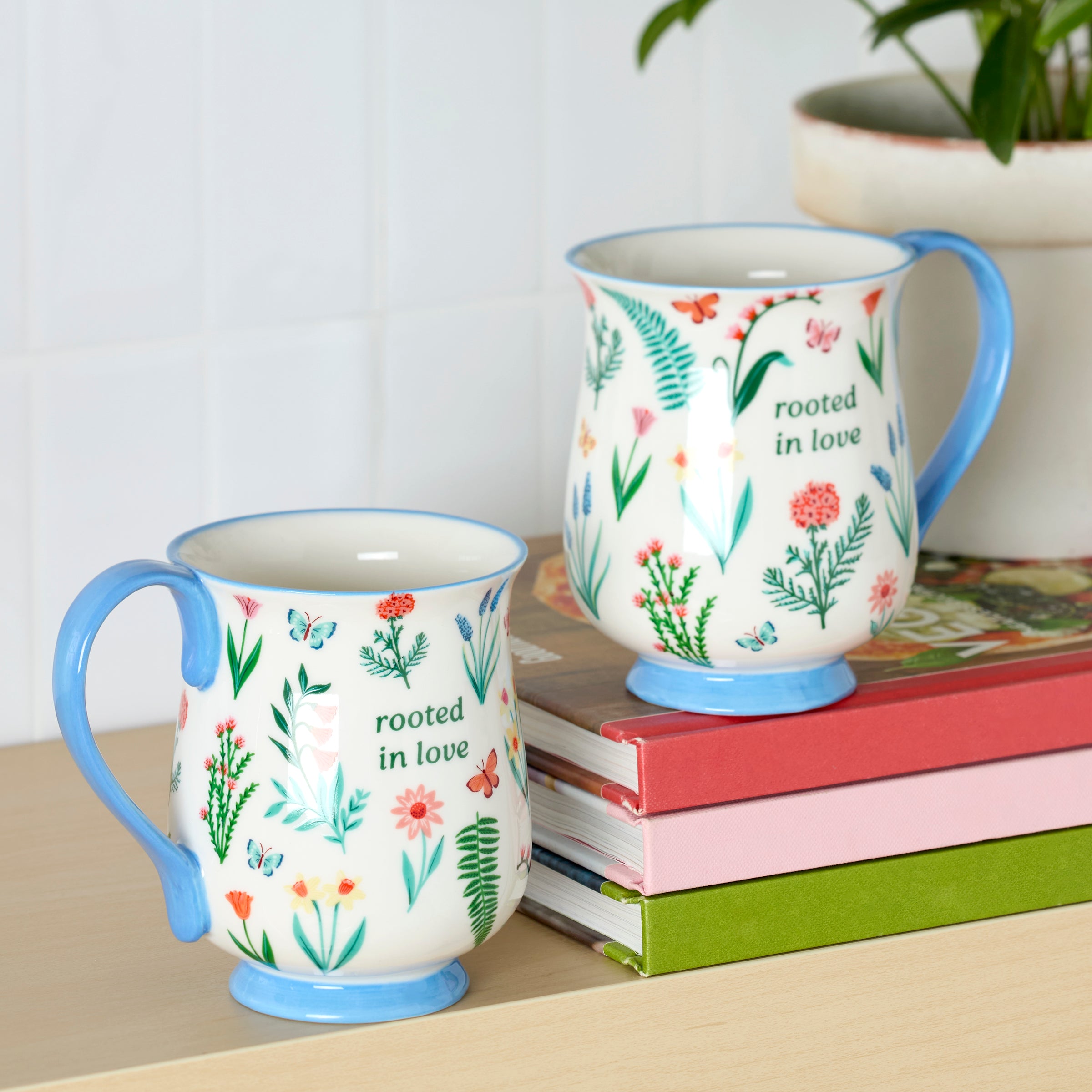 Lenox Premium First Blooms Blue Mugs, Set of 2 - Image 2