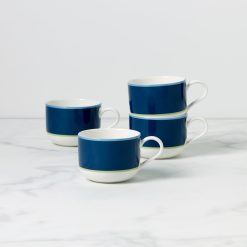 Alternative view of Lenox Premium Make It Pop Navy & Green Mugs, Set of 4