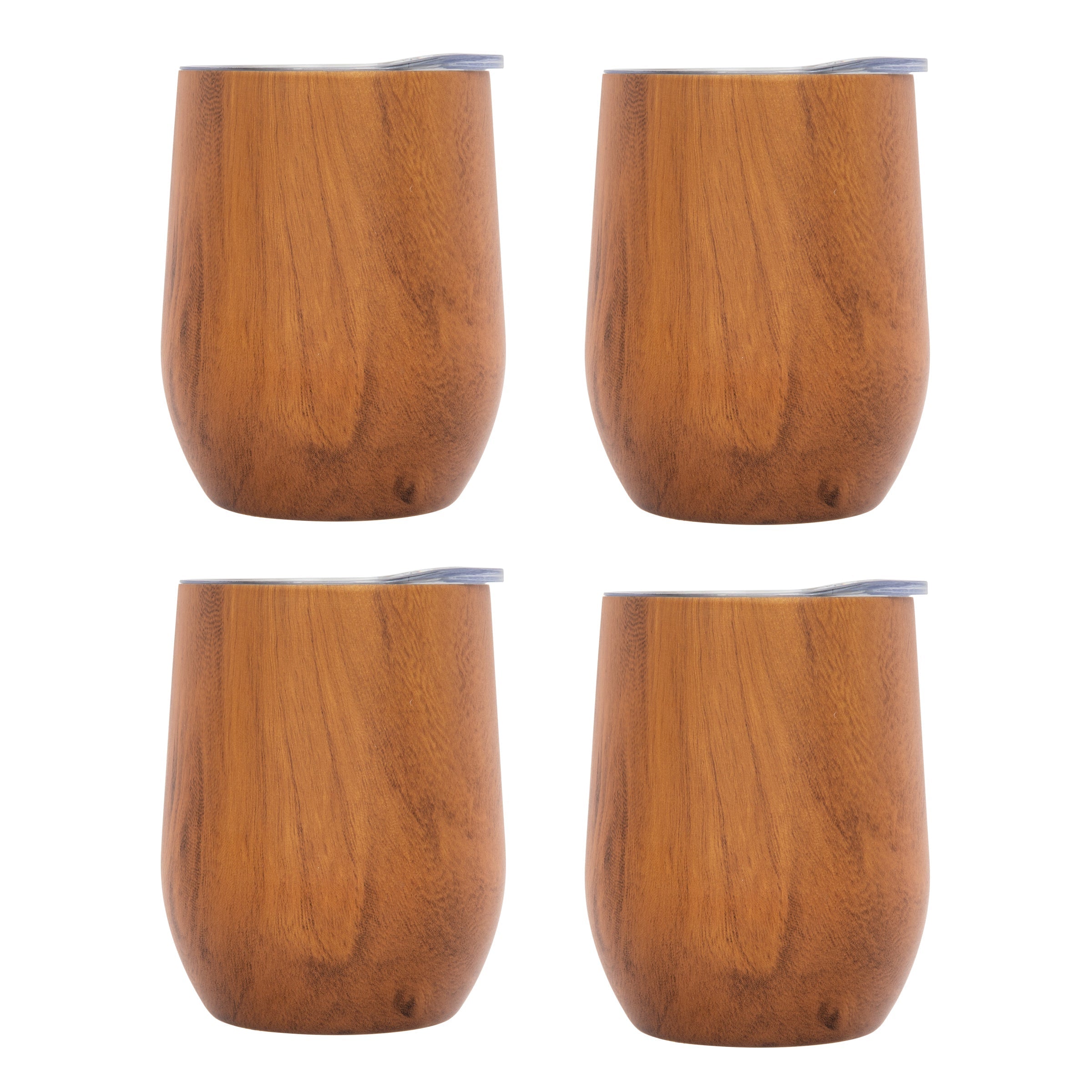 Lenox Premium Insulated Woodgrain Wine Tumblers, Set of 4