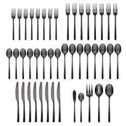 Alternative view of Lenox Premium Beacon Black Satin 45-Piece Flatware Set