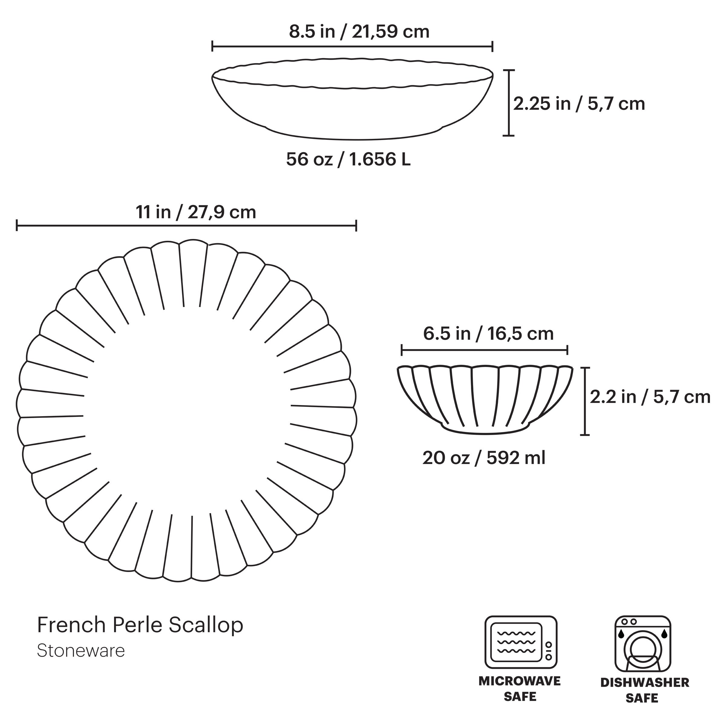 Lenox Premium French Perle Scallop White 12-Piece Dinnerware Set - Image 10