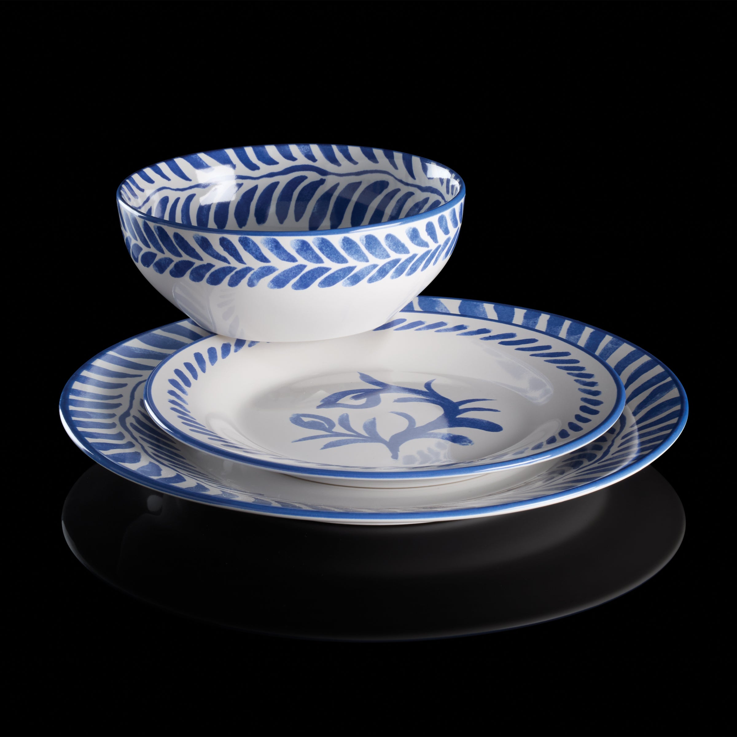 Lenox Premium Solear Blue 12-Piece Dinnerware Set - Image 5