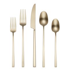 Lenox Premium Damaris Champagne Satin 20-Piece Flatware Set