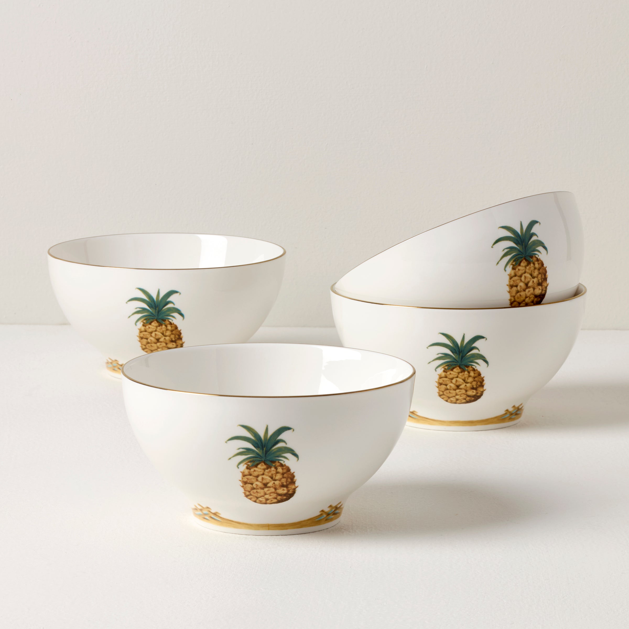 Lenox Premium British Colonial Bamboo Rice Bowls, Set of 4