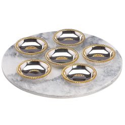 Lenox Premium Roseland Seder Plates with Marble Slate