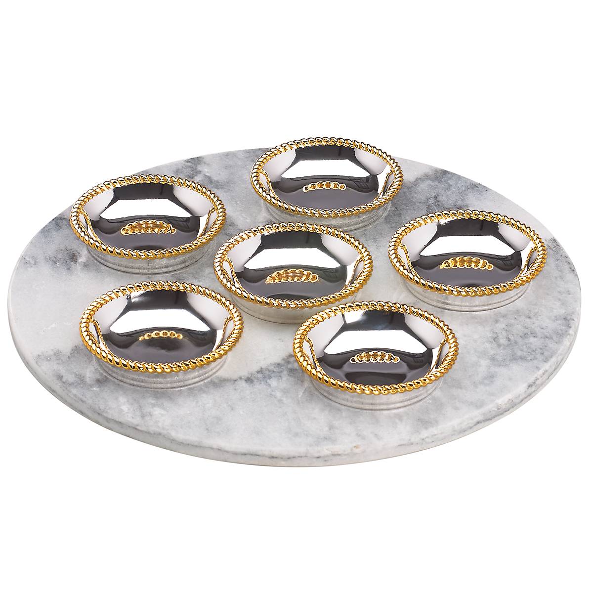 Lenox Premium Roseland Seder Plates with Marble Slate