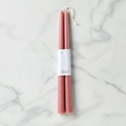 Lenox Premium Dipped Rose 12 Taper Candle, Set of 2