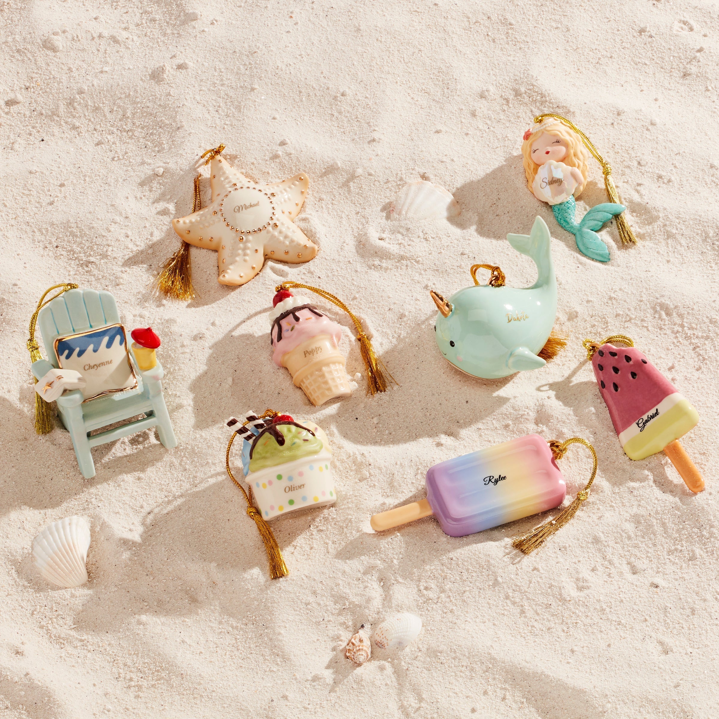 Lenox Premium Personalized Beach Chair Ornament - Image 7