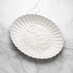 Lenox Premium French Perle White Carved Turkey Platter