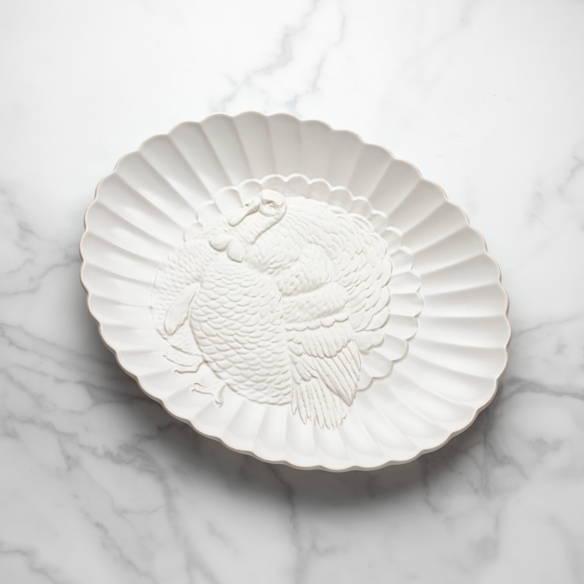 Lenox Premium French Perle White Carved Turkey Platter