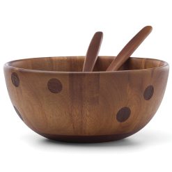 Alternative view of Lenox Premium Deco Dot Salad Bowl with Servers