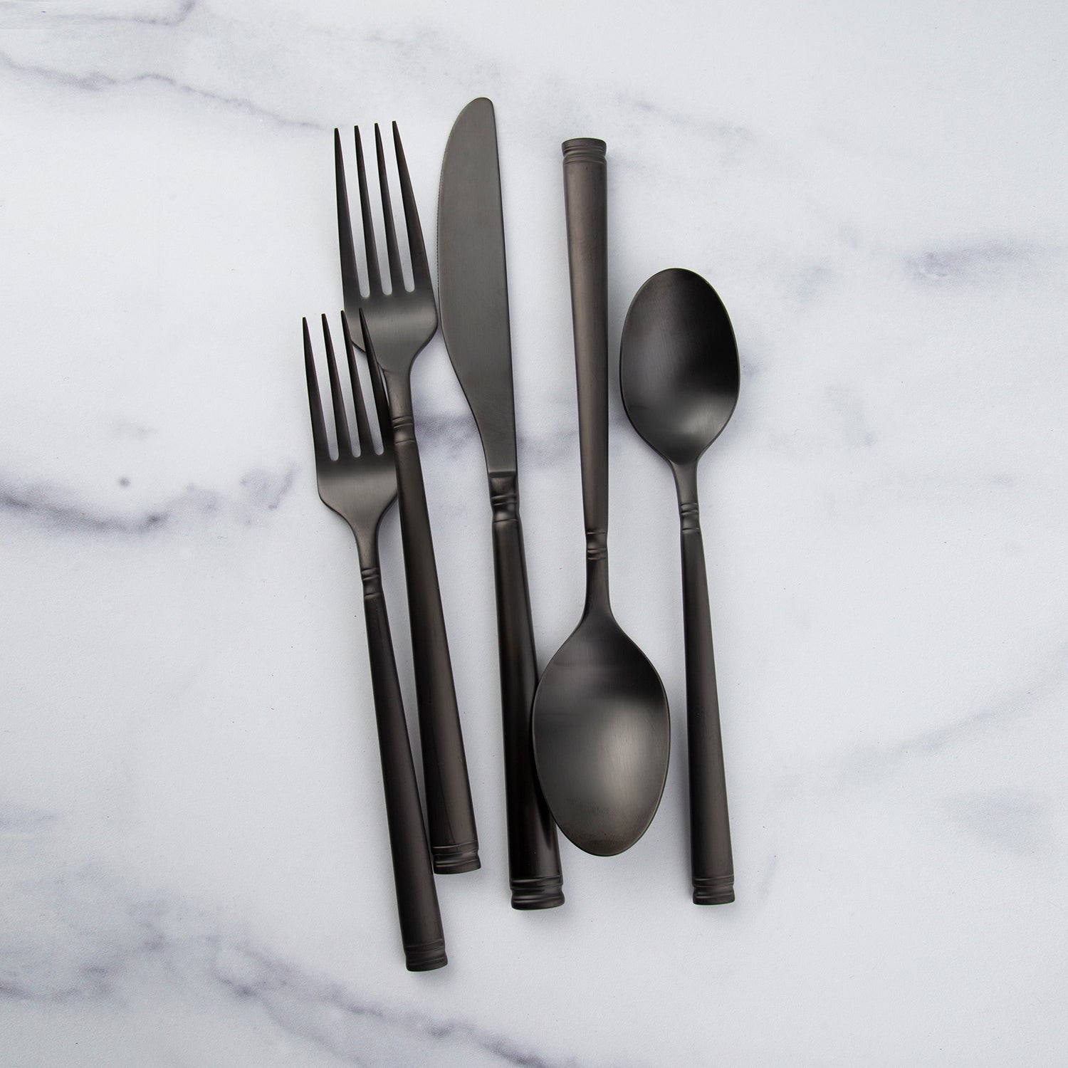 Lenox Premium Emmy Black Satin 20-Piece Flatware Set - Image 4