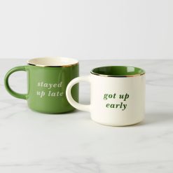 Alternative view of Lenox Premium Two of a Kind Got Up Early & Stayed Up Late Mugs, Set of 2