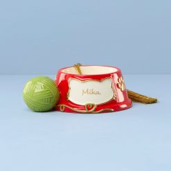 Lenox Premium Personalized Cat Bowl Ornament