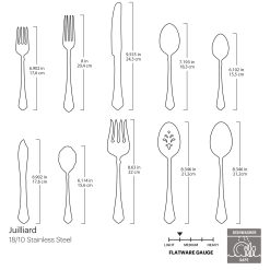Alternative view of Lenox Premium Juilliard 45-Piece Flatware Set