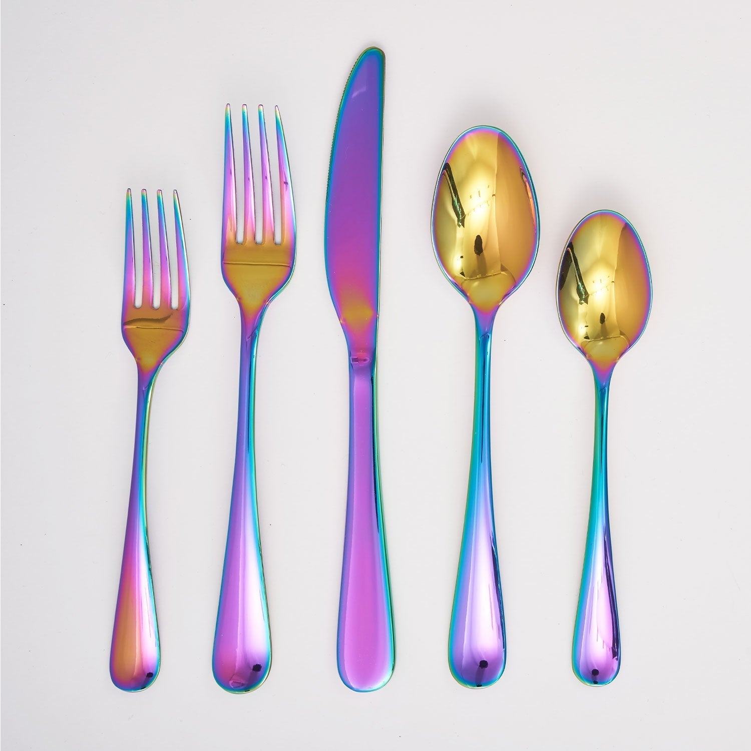 Lenox Premium Rhiannon Rainbow Mirror 20-Piece Flatware Set - Image 3
