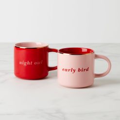 Lenox Premium Two of a Kind Early Bird & Night Owl Mugs, Set of 2