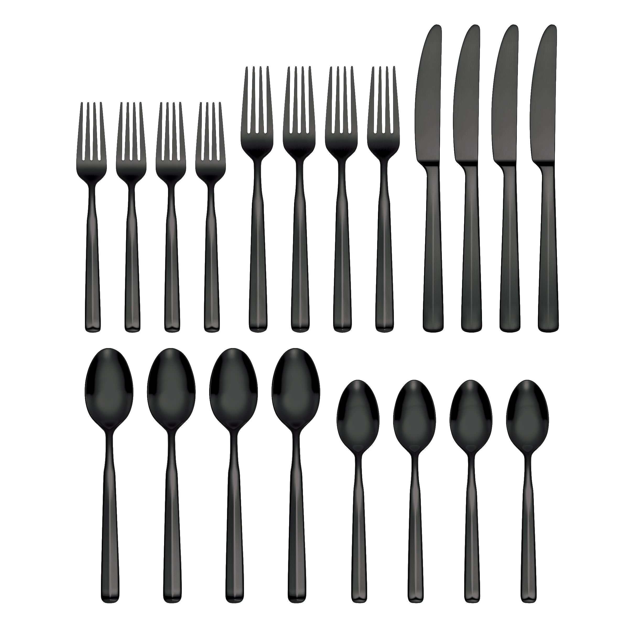 Lenox Premium Ryder Black Satin 20-Piece Flatware Set - Image 2