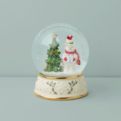 Lenox Premium Happy Holly Days Snow Globe
