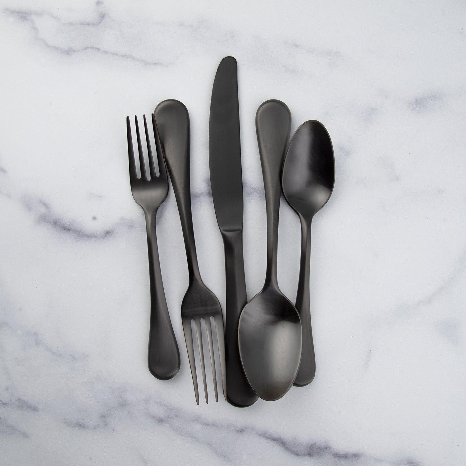 Lenox Premium Eloquence Black Satin 20-Piece Flatware Set - Image 4