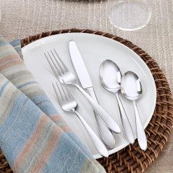 Alternative view of Lenox Premium Mooncrest Satin 20-Piece Flatware Set