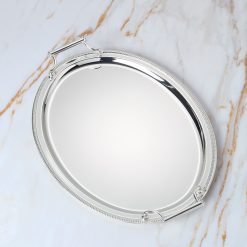 Lenox Premium Gallery Oval Silverplate Tray with Handles
