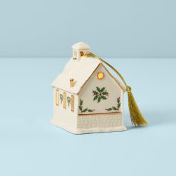 Alternative view of Lenox Premium Christmas Village School Lit Ornament