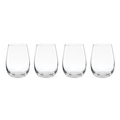 Lenox Premium 5 O'Clock Stemless Wine Glasses, Set of 4