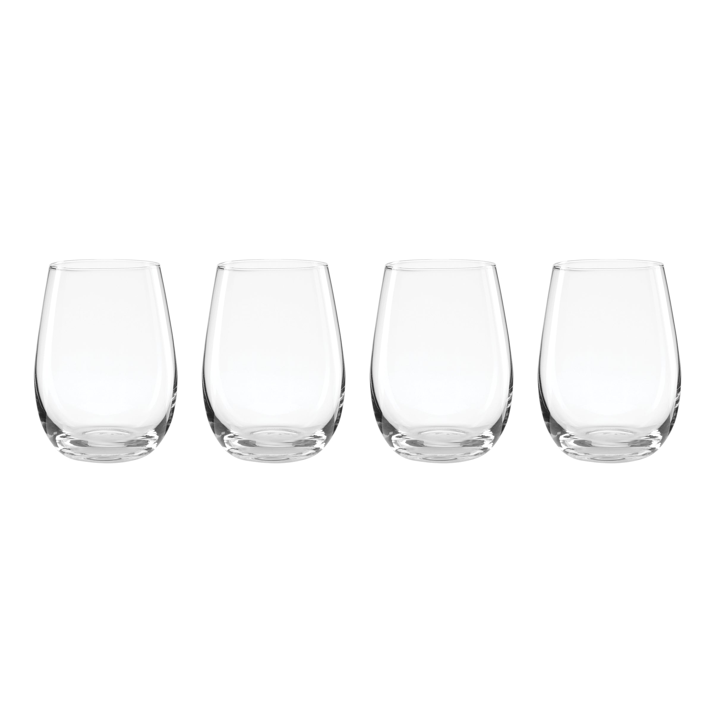 Lenox Premium 5 O'Clock Stemless Wine Glasses, Set of 4