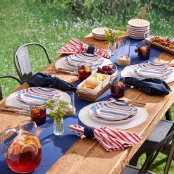 Alternative view of Lenox Premium 24 Seven Melamine Stripe 12-Piece Dinnerware Set