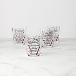 Lenox Premium Make Merry Double Old Fashion Glasses, Set of 4