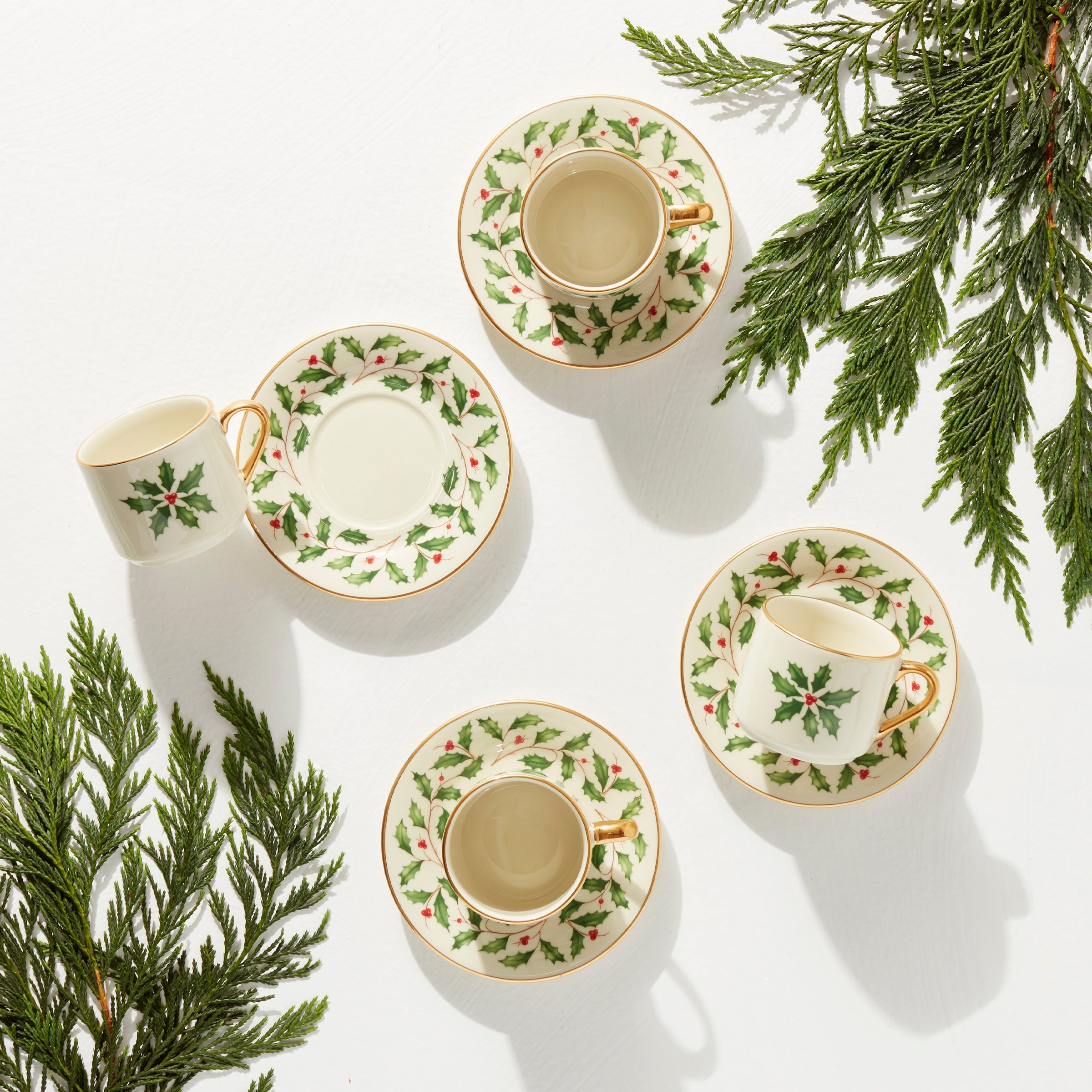 Lenox Premium Holiday Espresso Cup & Saucer, Set of 4 - Image 3