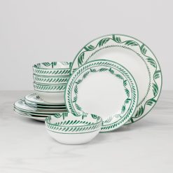 Lenox Premium Solear Green 12-Piece Dinnerware Set
