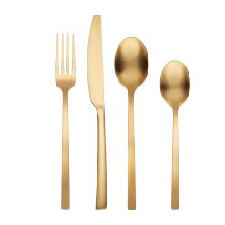 Lenox Premium Beacon Gold Satin 16-Piece Flatware Set