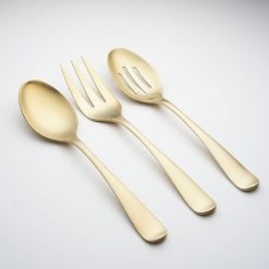 Lenox Premium Rhiannon Champagne Satin 3-Piece Hostess Set