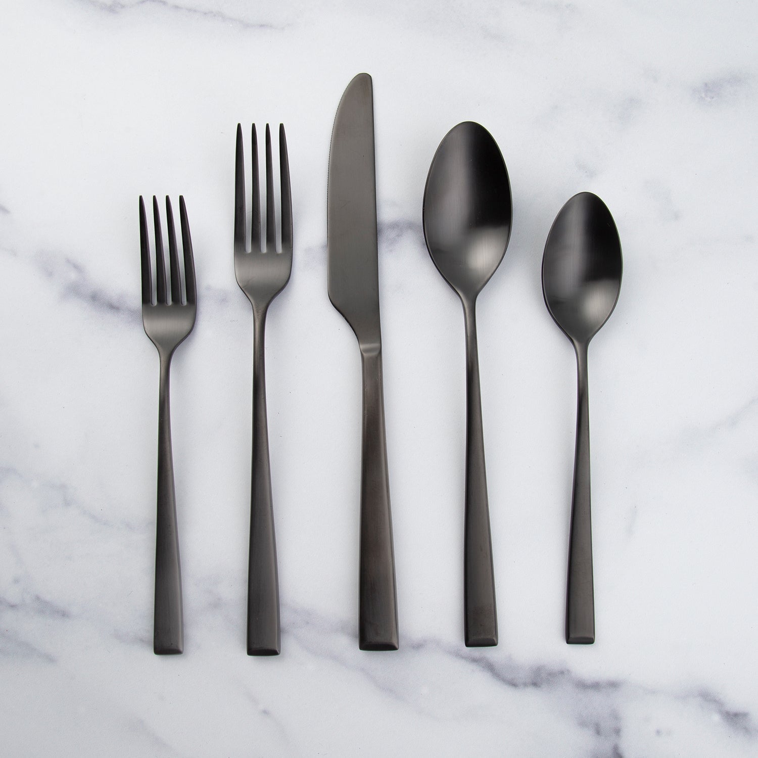 Lenox Premium Marlise Black Satin 20-Piece Flatware Set